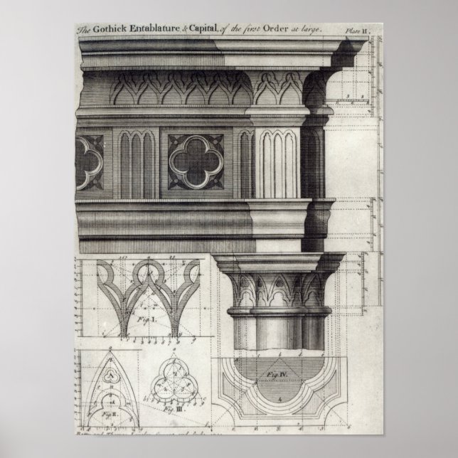 Poster The Gothic Entablature and Capital (Frente)