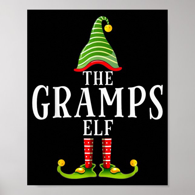 Poster The Gramps Elf Funny Matching Pajama Xmas  (Frente)