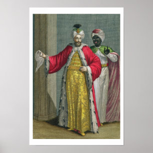 Poster The Grand Lord, in his seraglio with the Kislar Ag