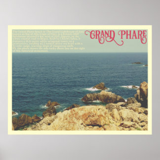 Poster The Grand Phare beach shore line Jijel, Algeria