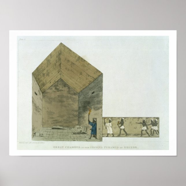 Poster The Great Chamber in the second pyramid of Ghizeh, (Frente)