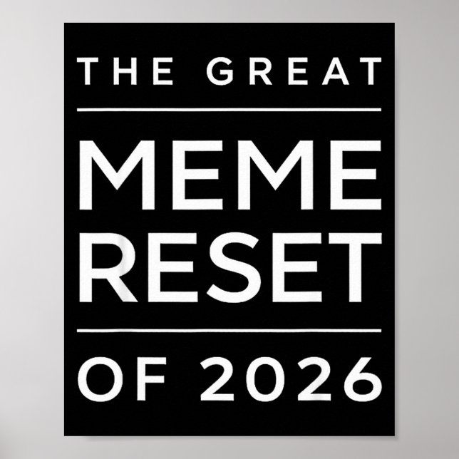 Poster The Great Meme Reset Of 2026 Funny Internet Memes  (Frente)