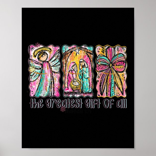 Poster The Greatest Gift For All Christmas Nativity Jesus (Frente)