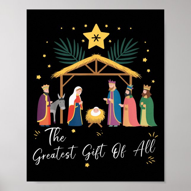 Poster The Greatest Gift For All Christmas Nativity Jesus (Frente)
