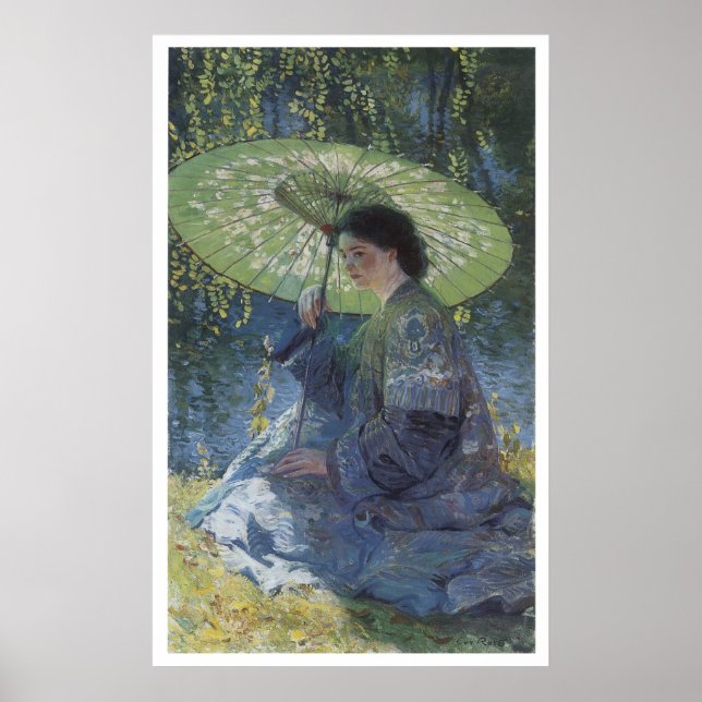 Poster The Green Parasol, 1909 Guy Rose (Frente)
