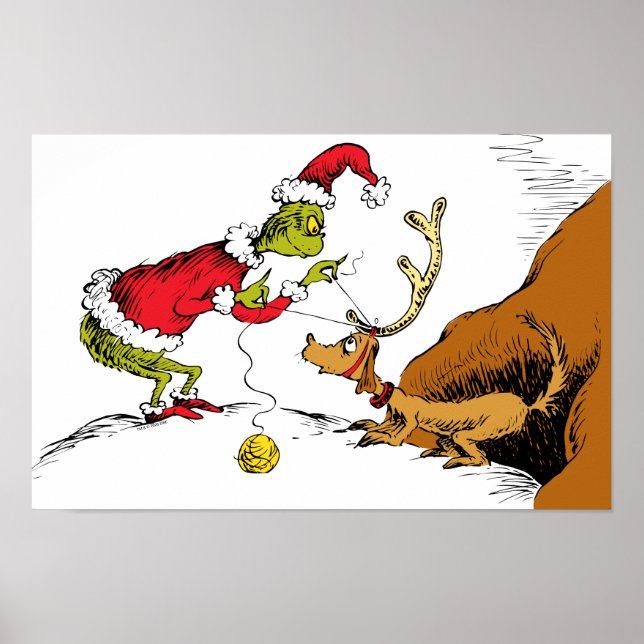 Poster The Grinch Prepares Max the Reindeer (Frente)