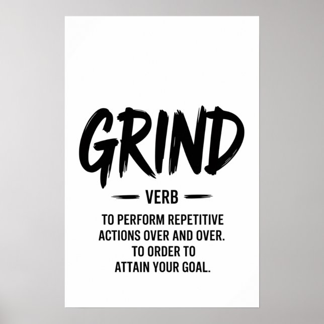 Poster The Grind Definition (Frente)