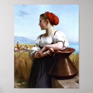 Poster The Harvester 1868 William Adolphe Bouguereau