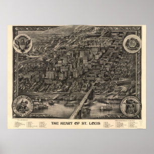 Poster The heart of St. Louis, 1907