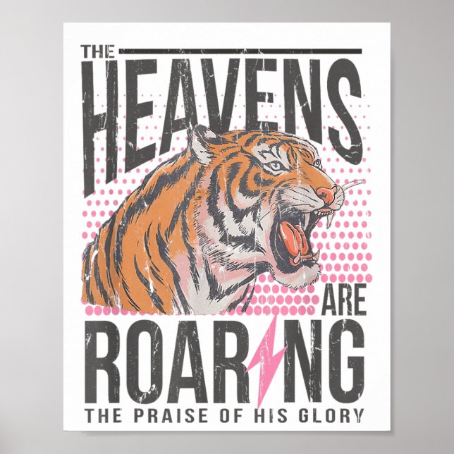 Poster The Heavens Are Roaring, Psalm 19_1 Bible Verse  (Frente)