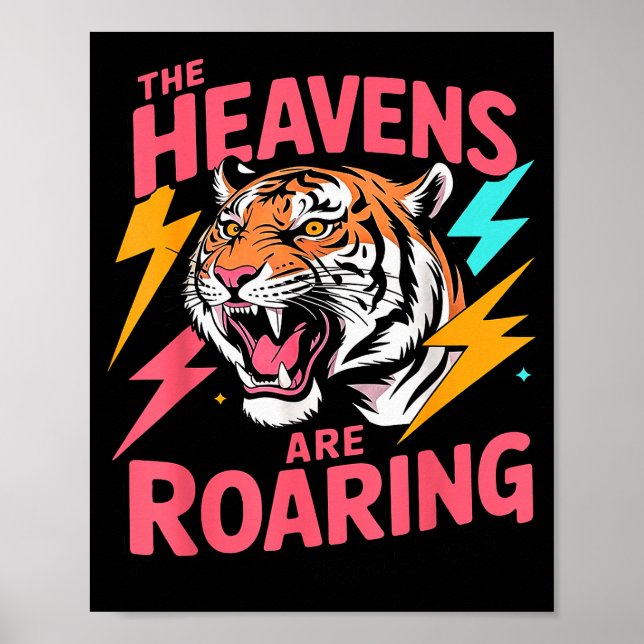 Poster The Heavens Are Roaring Psalm 19_1 Tiger Christian (Frente)