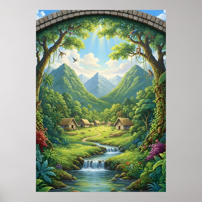 Poster The Hidden Village of the Emerald Forest (Frente)