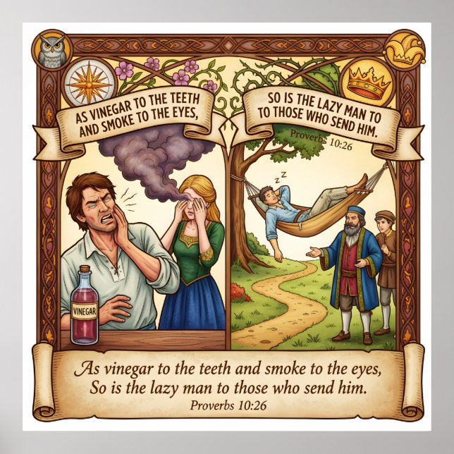 Poster The High Cost of Laziness - Proverbs 10:26 (Frente)