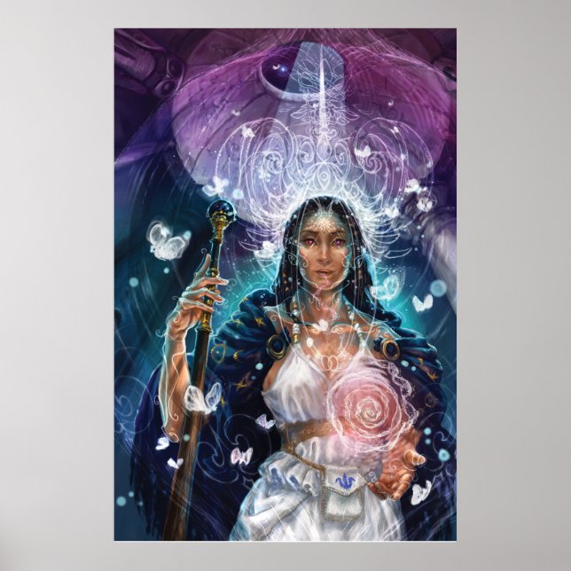 Poster The High Priestess activated - divine feminine art (Frente)