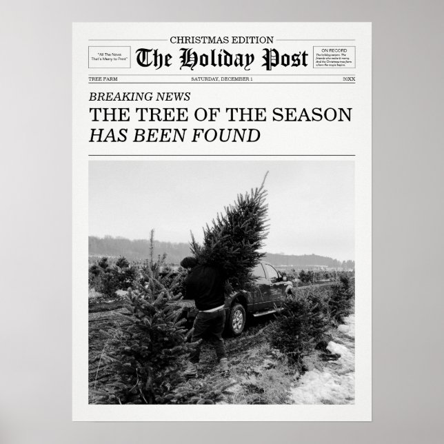 Poster The Holiday Post Newspaper Christmas Tree Farm (Frente)