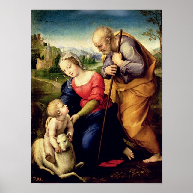 Poster The Holy Family with a Lamb, 1507 (Frente)