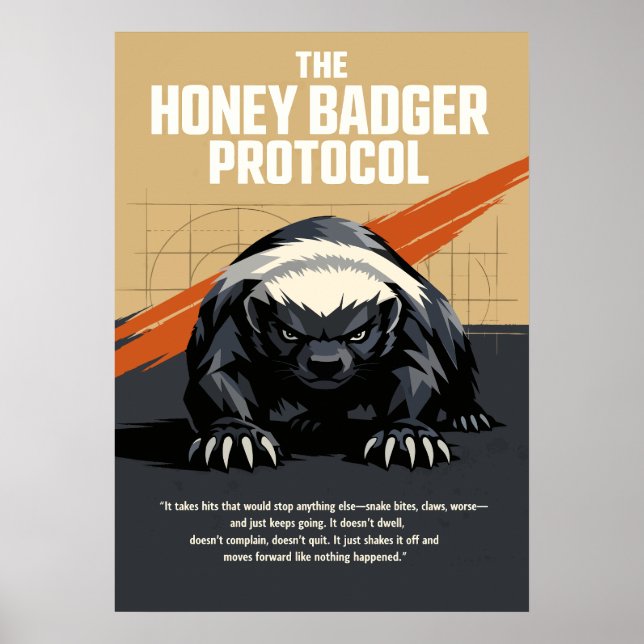 Poster The Honey Badger Protocol Art (Frente)