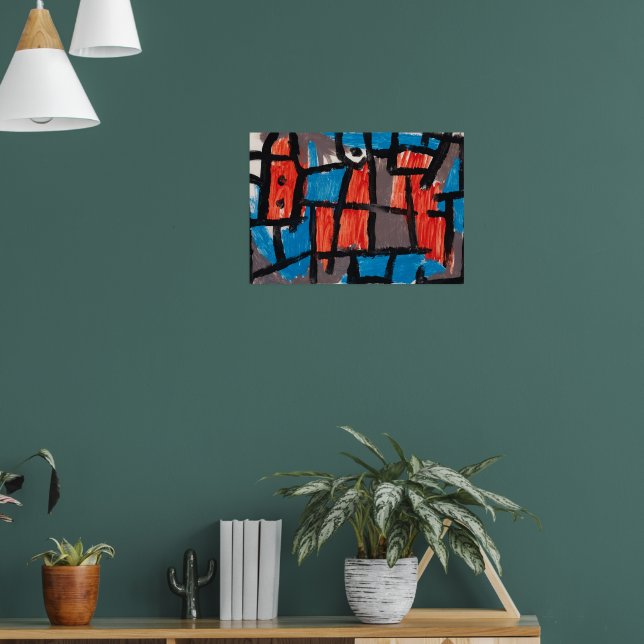 Poster The Hour Before One Night ,Blue Famous Painting (Sala de Estar 1)