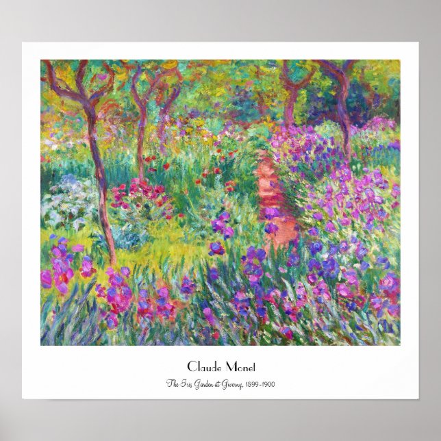 Poster The Iris Garden at Giverny Claude Monet cool, old, (Frente)