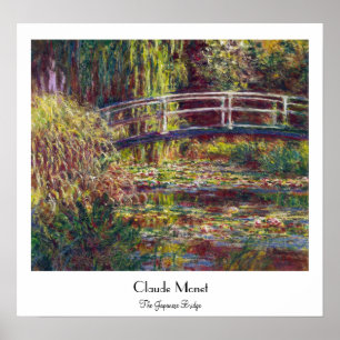 Pôster The Japanese Bridge Claude Monet cool, old, master