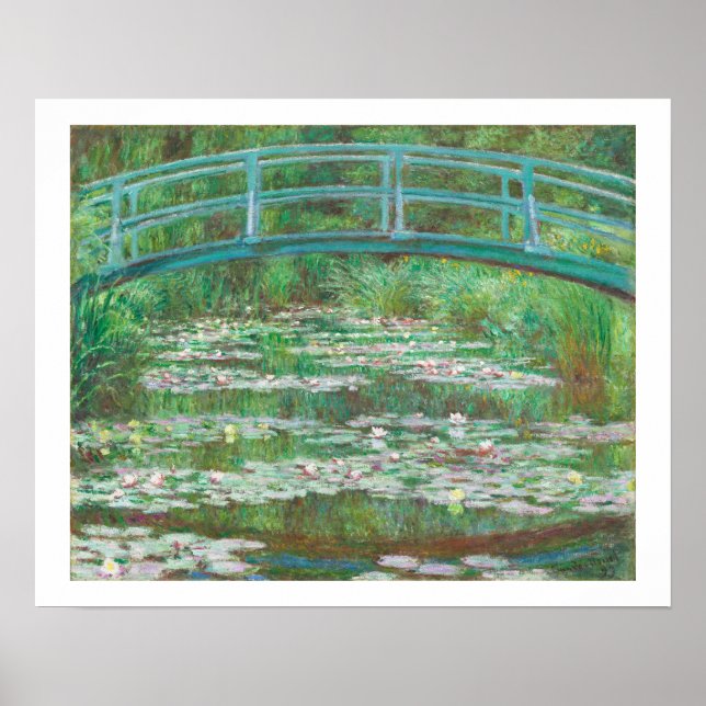 POSTER "THE JAPANESE FOOTBRIDGE" 1899 CLAUDE MONET (Frente)
