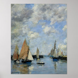 Poster The Jetty at High Tide, Trouville