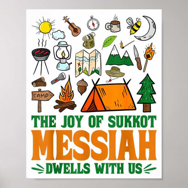 Poster The Joy Of Sukkot Messiah Dwells With Us Jewish Ho (Frente)
