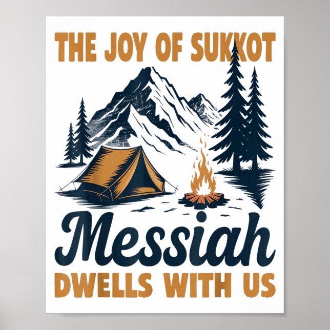 Poster The Joy Of Sukkot Messiah Dwells With Us Jewish Ho (Frente)
