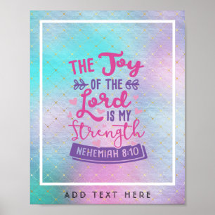Poster The Joy Of The Lord Is My Strength Personalized