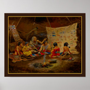 Poster "The Kindergarten", por Charles Marion Russell 190