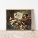 Poster The Kittens’ Recital | Carl Reichert<br><div class="desc">The Kittens’ Recital (1908) | Carl Reichert’s The Kittens’ Recital is a charming and imaginative painting featuring five adorable kittens gathered around a piano, seemingly performing a recital. Each kitten’s unique pose and playful expression bring personality to the scene, while the finely rendered piano and cozy interior add depth and...</div>