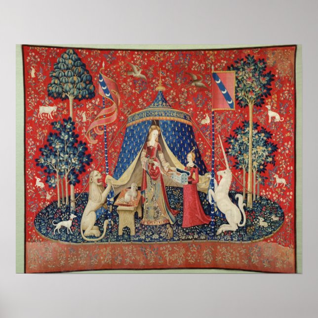 Poster The Lady and the Unicorn: 'To my only desire' (Frente)