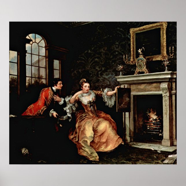 Pôster The Lady's Last Stake. by William Hogarth (Frente)