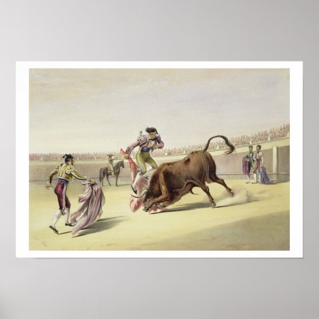 Pôster The Leap or Salta Tras Cuernos, 1865 (colour litho (Frente)