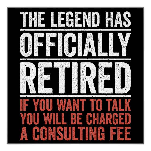 Pôster The Legend Has Officially Retired (Frente)