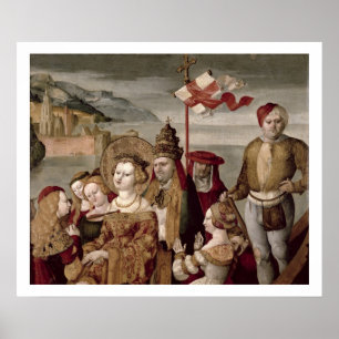 Pôster The Legend of St. Ursula, c.1530 (oil on panel)