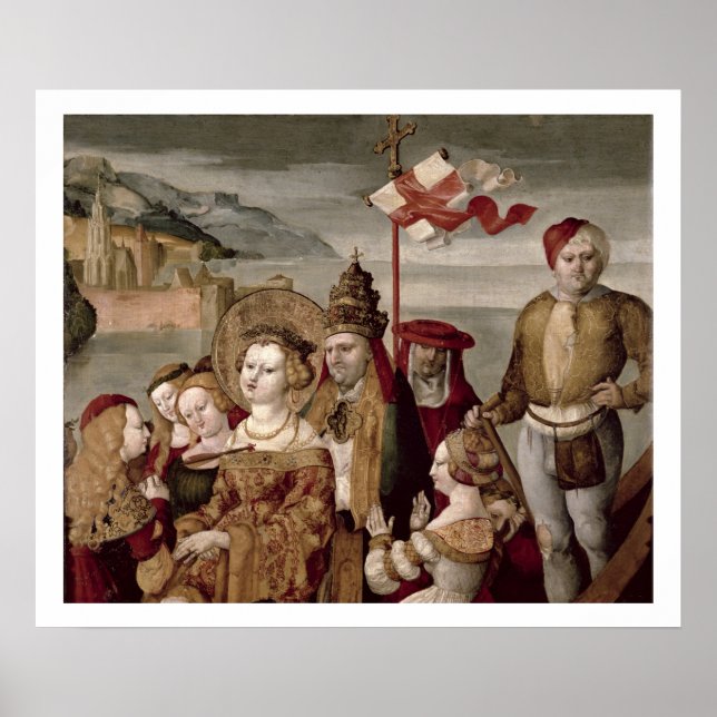 Pôster The Legend of St. Ursula, c.1530 (oil on panel) (Frente)