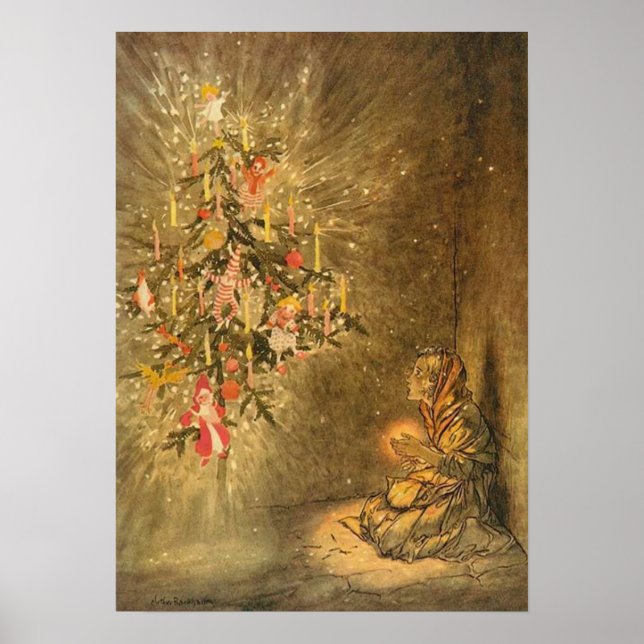 Poster The Little Match Girl de arthur rackham (Frente)