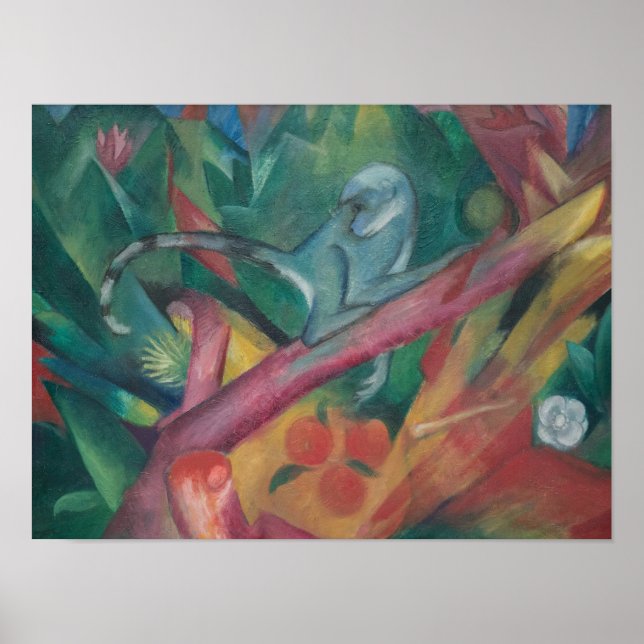 Poster The Little Monkey (1912) por Franz Marc (Frente)