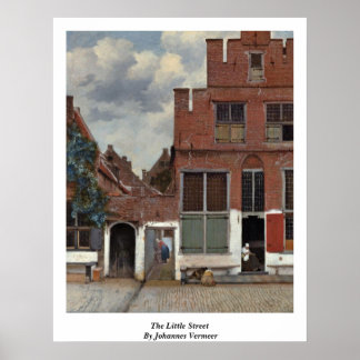 Pôster The Little Street By Johannes Vermeer