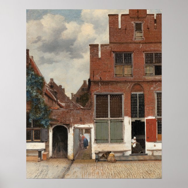 Pôster The Little Street, por Johannes Vermeer (Frente)