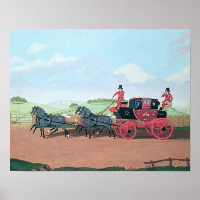 Pôster The Liverpool e London Royal Mail Coach, 1812 (Frente)