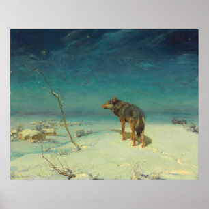 Poster The Lone Wolf by Alfred Von Wierusz-Kowalski