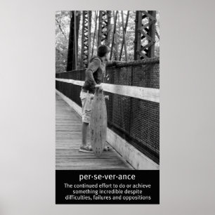 Pôster The Longboard Perseverance Quote