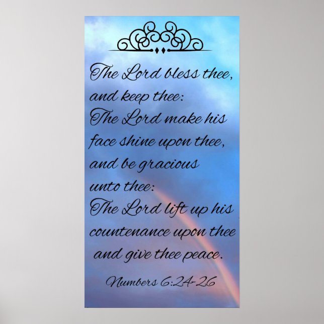 Poster The Lord Bless Thee and Keep Thee (Frente)