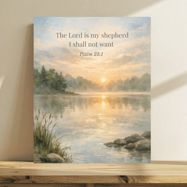 Poster The Lord Is My Shepherd Psalm 23:1 Christian  (Criador carregado)
