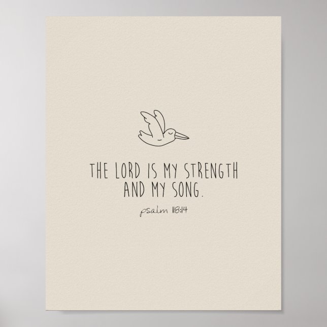 Poster The lord is my strength and my song (Frente)