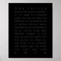 The Lord's Prayer Black