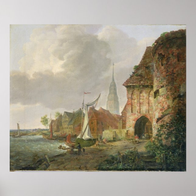 Pôster The March Gate in Buxtehude, 1830 (Frente)