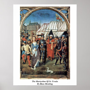 Pôster The Martyrdom Of St. Ursula By Hans Memling